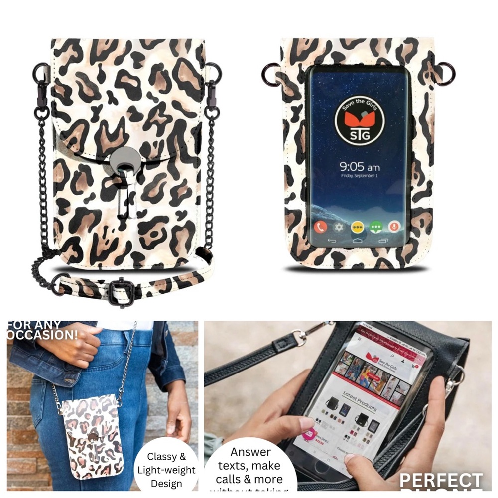 ✨NWT Save the Girls Leopard Print Phone RFID Crossbody Colorado Bag